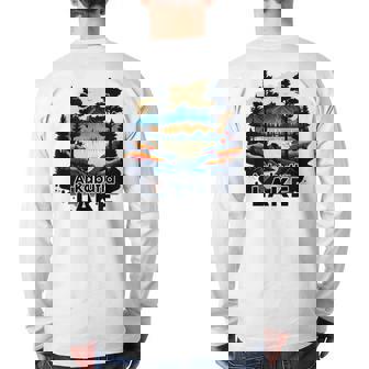 Arkabutla Lake Retro Minimalist Lake Arkabutla Back Print Long Sleeve T-shirt | Mazezy