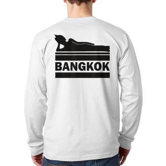 Bangkok Thailand Asia Travel Vacation Souvenir Agogo Khaosan Back Print Long Sleeve T-shirt | Mazezy