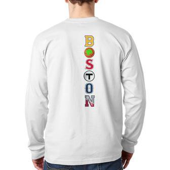 Bawston Townie Sports Team Fan Boston Mass New England Pride Back Print Long Sleeve T-shirt | Mazezy