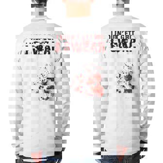 Bloody I Didn't Get Bit Zombie Bite Halloween Back Print Long Sleeve T-shirt | Mazezy