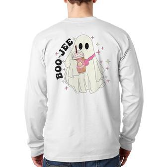 Boo Jee Halloween Ghost Spooky Season Bou Jee Back Print Long Sleeve T-shirt - Monsterry DE