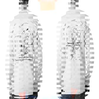 Chimney Swift For Bird Watchers And Bird Lovers Back Print Long Sleeve T-shirt | Mazezy