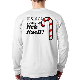 Christmas Adult Humor Lick Itself T Party Back Print Long Sleeve T-shirt - Monsterry UK