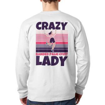 Crazy Banded Palm Civet Lady Back Print Long Sleeve T-shirt | Mazezy
