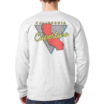 Cupertino California Retro Triangle Ca City Back Print Long Sleeve T-shirt | Mazezy