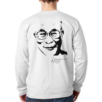 Dalai Lama Free Tibet Back Print Long Sleeve T-shirt | Mazezy