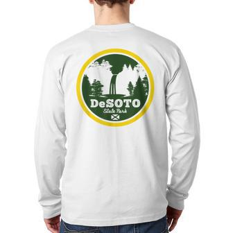 Desoto State Park Fort Payne Alabama Back Print Long Sleeve T-shirt | Mazezy