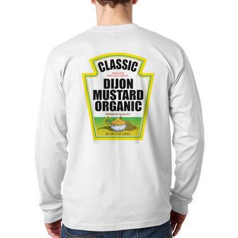 Dijon Mustard Condiment Group Halloween Costume Adult Kid Back Print Long Sleeve T-shirt - Thegiftio UK