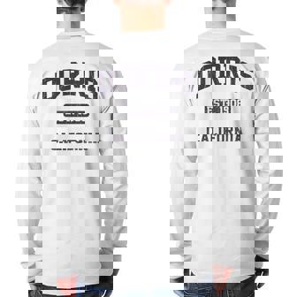 Dorris California Ca Vintage State Athletic Style Back Print Long Sleeve T-shirt | Mazezy