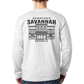 Downtown Savannah Ga Back Print Long Sleeve T-shirt | Mazezy