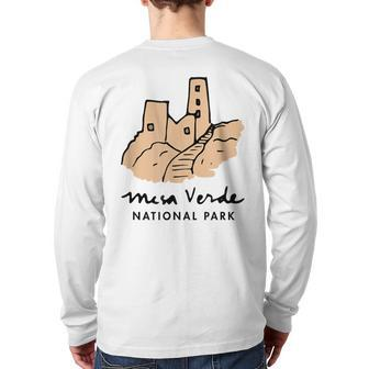 Family Vacation Retro Mesa Verde National Park Back Print Long Sleeve T-shirt | Mazezy
