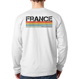 France And French Back Print Long Sleeve T-shirt | Mazezy
