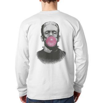 Frankenstein Monster With Bubblegum Bubble Mobile Phone Case Back Print Long Sleeve T-shirt | Mazezy