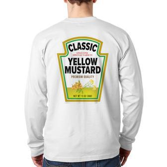 Mustard Ketchup Easy Diy Couples Costume Condiment Back Print Long Sleeve T-shirt - Thegiftio UK