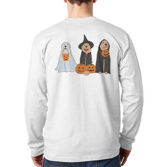 Halloween Labrador Golden Retriever Back Print Long Sleeve T-shirt | Mazezy AU