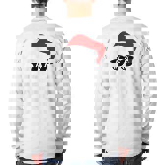 Hipster Santa Claus With Sunglasses For Christmas Back Print Long Sleeve T-shirt | Seseable UK