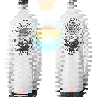 Hot Springs National Park Arkansas Nature Hiking Back Print Long Sleeve T-shirt | Mazezy