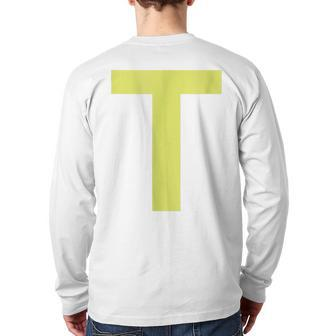 Letter T Chipmunk Group Matching Halloween Costume Back Print Long Sleeve T-shirt - Thegiftio UK