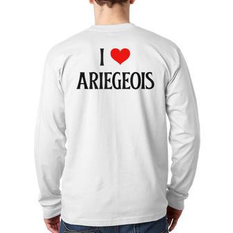 I Love Ariegeois I Heart Ariegeois Dog Lover Pet Puppy Dog Back Print Long Sleeve T-shirt | Mazezy