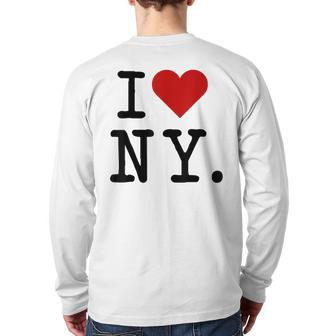 Love New York Heart Love Ny New York Love Nyc Back Print Long Sleeve T-shirt - Seseable