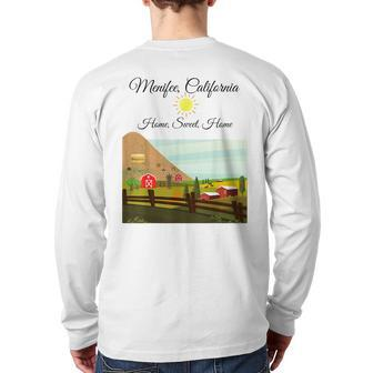 Menifee California Home Sweet Home Back Print Long Sleeve T-shirt | Mazezy
