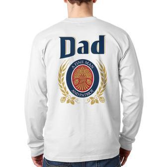 Miller Dad A Fine Man And Patriot Fathers Day Back Print Long Sleeve T-shirt | Mazezy
