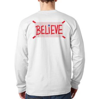 Philly Believe Back Print Long Sleeve T-shirt - Seseable