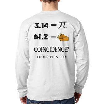 Pi Day 314 Pie Equation Math Geeks Back Print Long Sleeve T-shirt | Mazezy