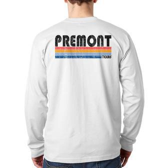Premont Tx Hometown Pride Retro 70S 80S Style Back Print Long Sleeve T-shirt | Mazezy