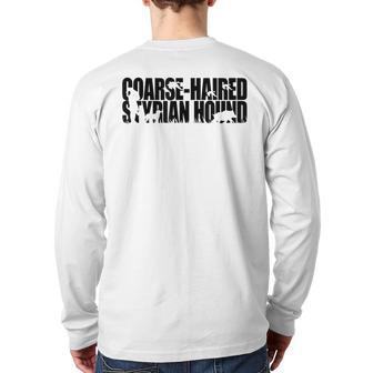 Proud Coarse Haired Styrian Hound Hunting Hound Dog Back Print Long Sleeve T-shirt | Mazezy