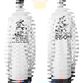 Raccoon & Hammered Dulcimer Back Print Long Sleeve T-shirt | Mazezy