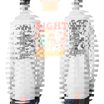 Retro Sight Squad Christmas Ophthalmologist Vision Squad Back Print Long Sleeve T-shirt | Mazezy