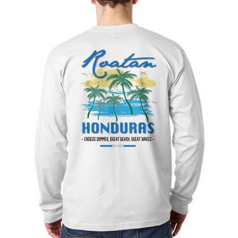 Roatan Honduras Travel Souvenirs Fish Back Print Long Sleeve T-shirt | Mazezy CA