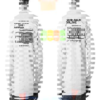 Service Advisor Nutritional Facts Service Advisor Back Print Long Sleeve T-shirt | Mazezy