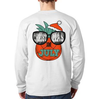 Sunglasses Christmas In July Pineapple Summer Party Back Print Long Sleeve T-shirt - Thegiftio UK
