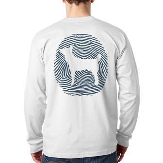 Tahltan Bear Dog Dna I Fingerprint Tahltan Bear Dog Back Print Long Sleeve T-shirt | Mazezy