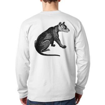 Tasmanian Tiger Print Back Print Long Sleeve T-shirt | Mazezy