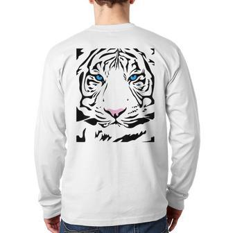 Tiger Tigress Face Fierce And Wild Beautiful Big Cat T Back Print Long Sleeve T-shirt | Mazezy