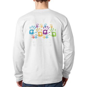 Together Against Bullying Orange Anti Bullying Unity Day Kid Back Print Long Sleeve T-shirt | Mazezy