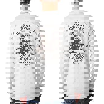 Never Underestimate Old Man Ride Motorcycle Rider Biker Back Print Long Sleeve T-shirt - Seseable