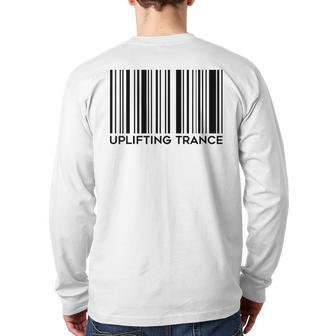 Uplifting Trance Barcode We Love Uplifting Music Back Print Long Sleeve T-shirt | Mazezy