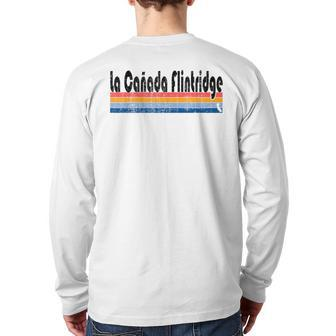 Vintage 80S Style La Canada Flintridge Ca Back Print Long Sleeve T-shirt | Mazezy