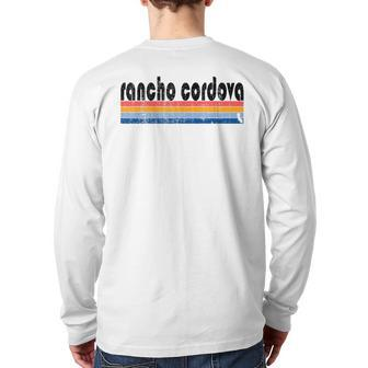 Vintage 80S Style Rancho Cordova Ca Back Print Long Sleeve T-shirt | Mazezy