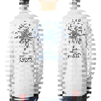 Vintage Apollo Beach Florida Palm Tree Fl Retro Back Print Long Sleeve T-shirt | Mazezy