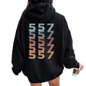 557 Mississippi Usa Multi Color Area Code Women Oversized Hoodie Back Print | Mazezy
