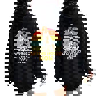 Artois Hound Dog Mom Retro Vintage Dogs Owner & Lover Women Oversized Hoodie Back Print | Mazezy