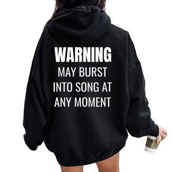 Theatre Quote Musical Theater Teacher Drama Student Women Oversized Hoodie Back Print | Mazezy