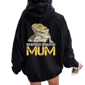 Bearded Dragon Mom Mum Mother Women Oversized Hoodie Back Print | Mazezy