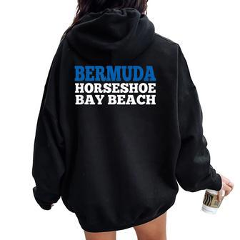Bermuda Horseshoe Bay Beach Women Oversized Hoodie Back Print | Mazezy