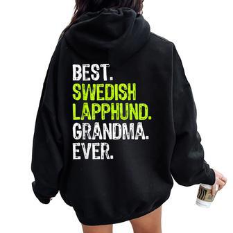 Best Swedish Lapphund Grandma Ever Dog Lover Women Oversized Hoodie Back Print | Mazezy